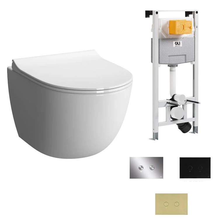 Vitra Sento Rimless Wall Hung WC With Soft Close Seat JTP Cistern