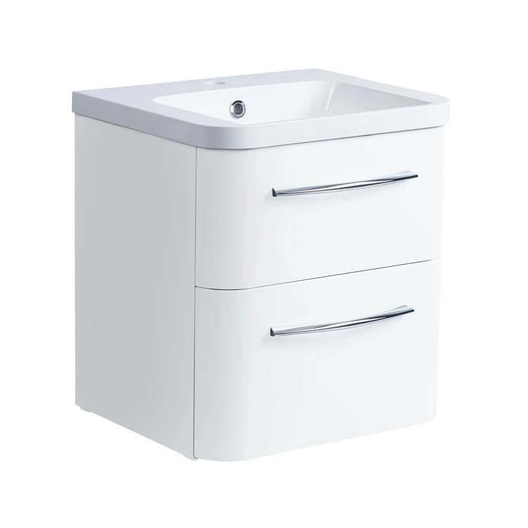 Roper Rhodes System 500mm Gloss White Wall Mounted Vanity Unit and ...