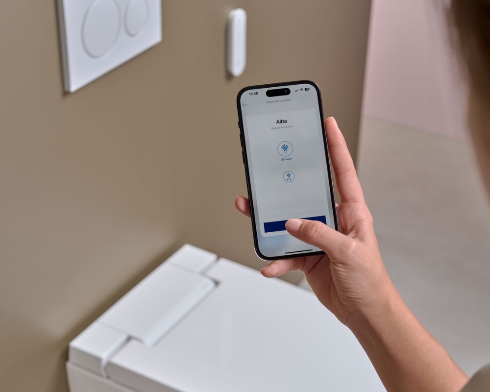 image showing app control of Geberit Alba toilet