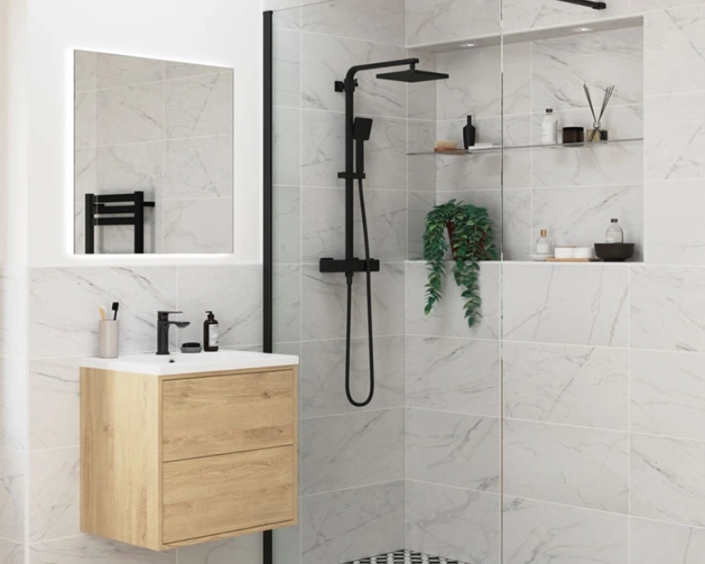 image of matt black fixtures and fittings