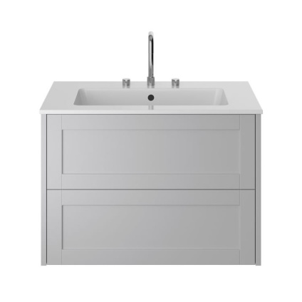 Heritage Lynton 800mm Dove Grey Wall Hung Vanity Unit