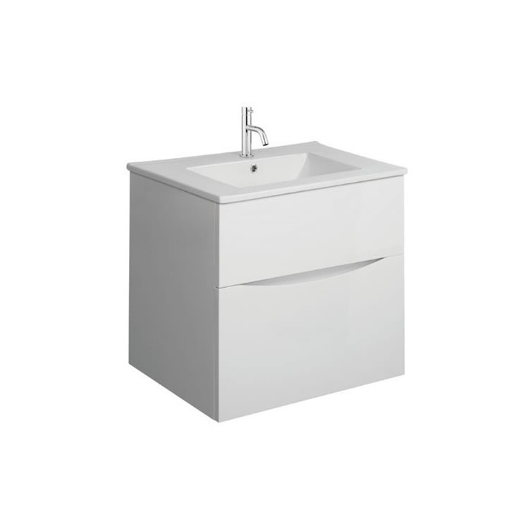 Crosswater Glide II White Gloss Vanity Unit & Basin Sanctuary Bathrooms