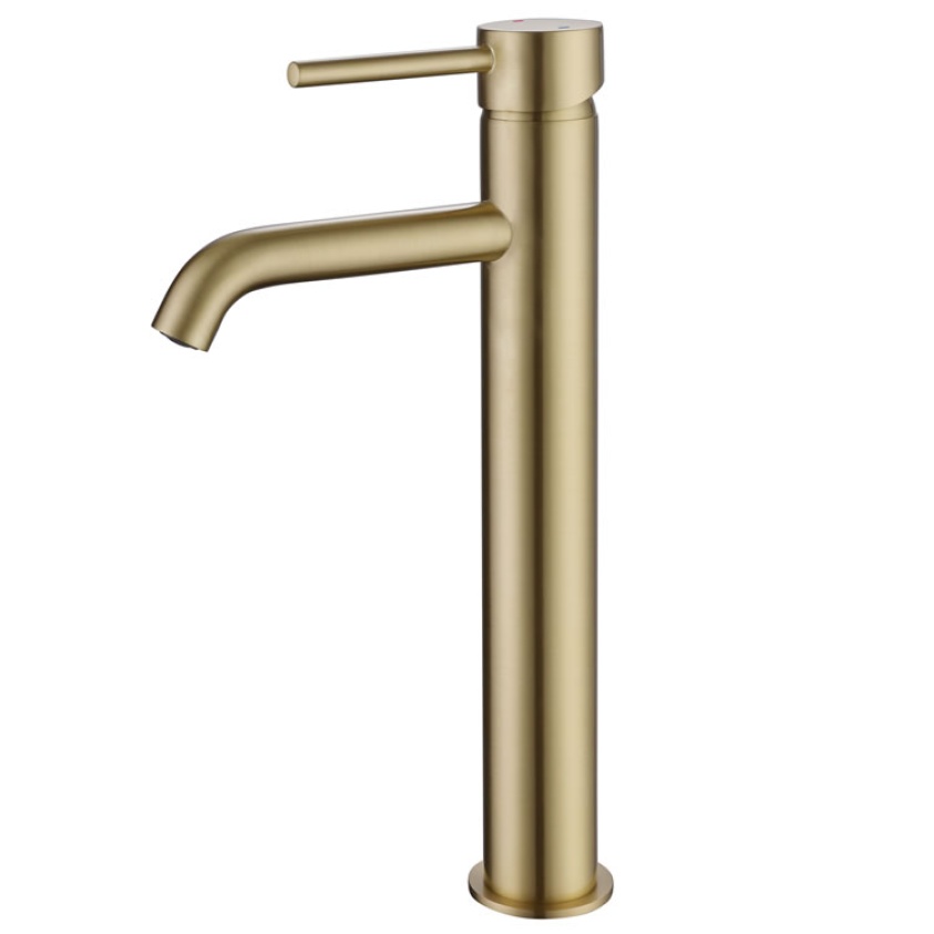 Cutout image of Sanctuary Apex Brushed Brass Tall Basin Mixer