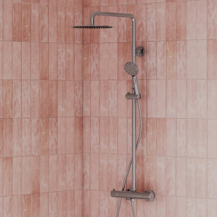 lifestyle image of Sanctuary Apex Chrome Round Thermostatic Shower