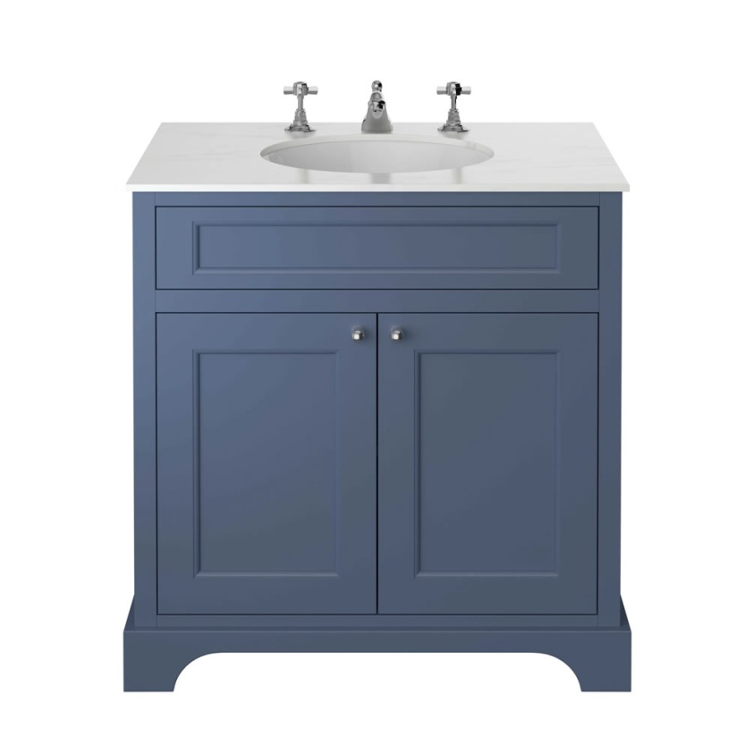 Heritage Wilton 800mm Maritime Blue Freestanding Vanity Unit