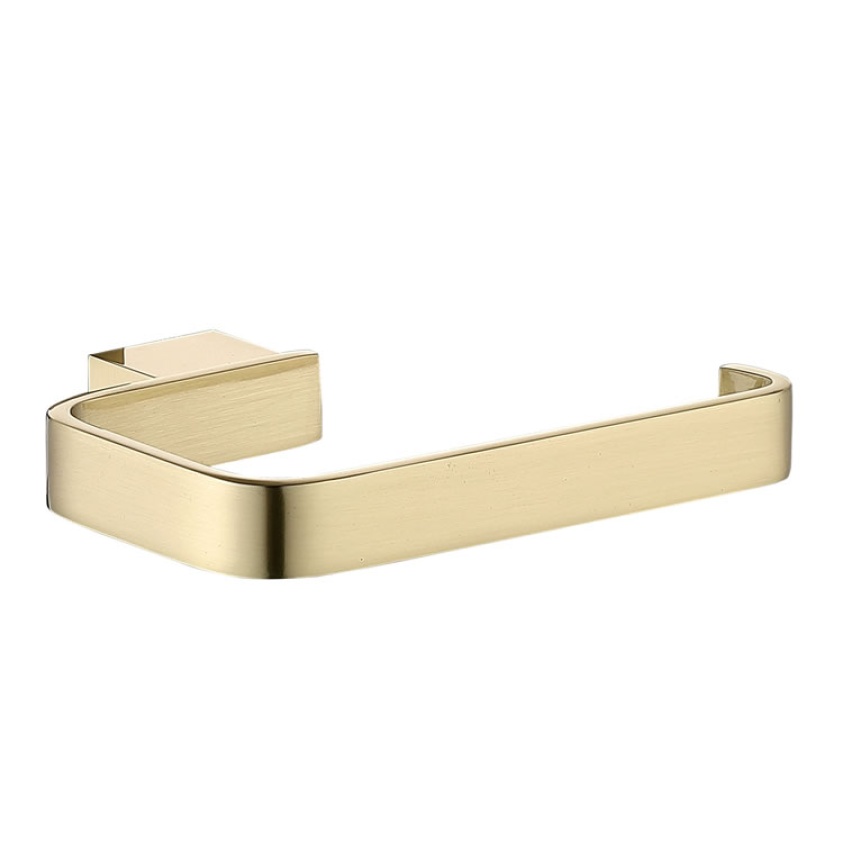 Cutout image of Sanctuary Camden Brushed Brass Toilet Roll Holder