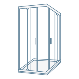 iconography image of a square shower enclosure cubicle