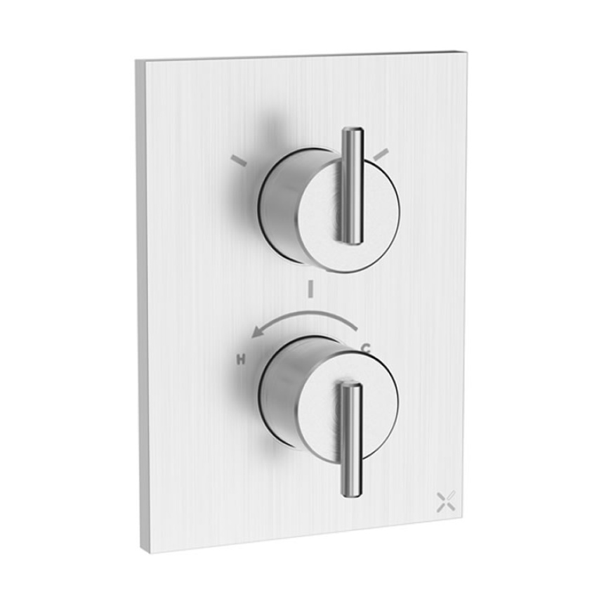 Crosswater 3ONE6 Lever Stainless Steel Crossbox 3 Outlet Shower Valve