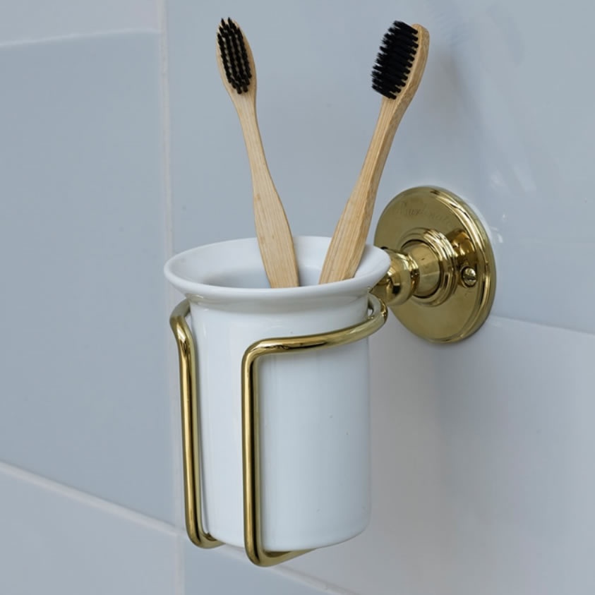 Burlington Gold Tumbler Holder - Lifestyle Image