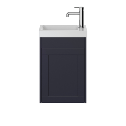 Heritage Lynton Midnight Blue Wall Mounted Cloakroom Vanity Unit