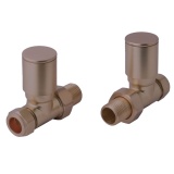 Photo Of JTP Brushed Bronze Straight Radiator Valves