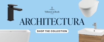 image of a banner showing villeroy & boch architectura products with text saying architectura