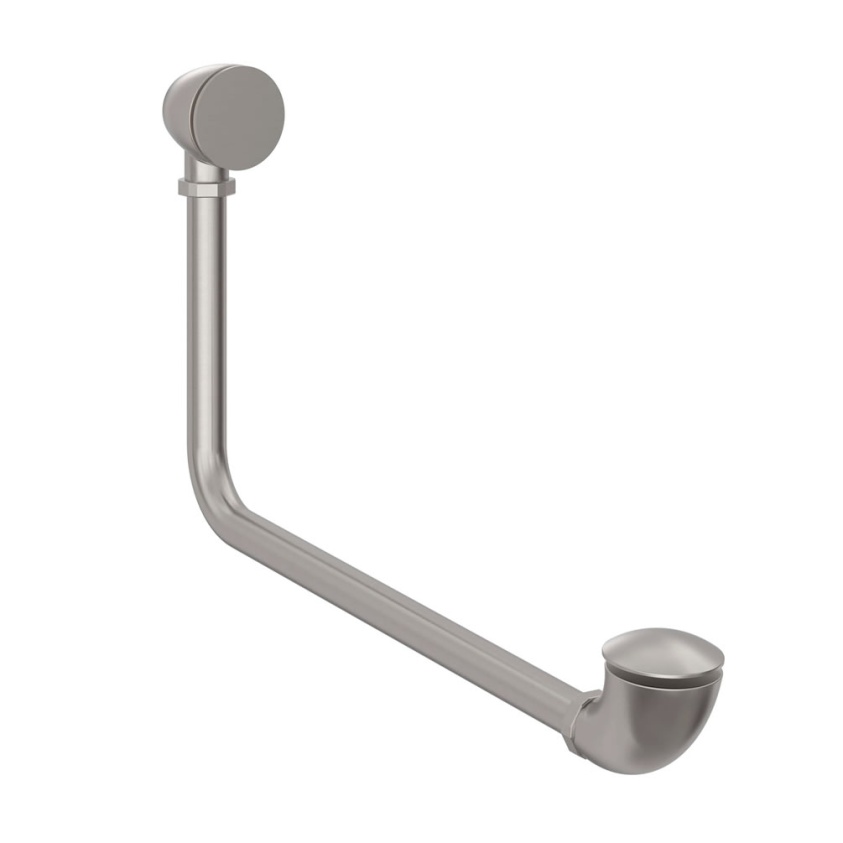 Heritage Exposed Brushed Nickel Push Button Bath Waste & Overflow Kit