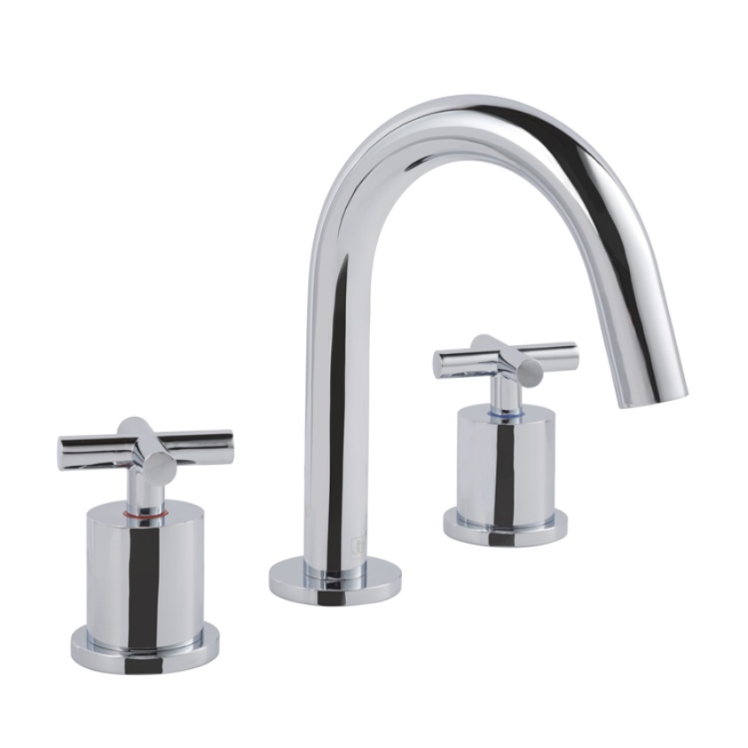 JTP Solex Chrome 3 Tap Hole Deck Mounted Basin Mixer