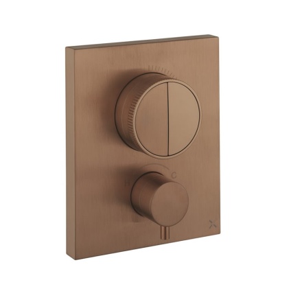 Crosswater MPRO Brushed Bronze Crossbox Push 2 Outlet Shower Valve