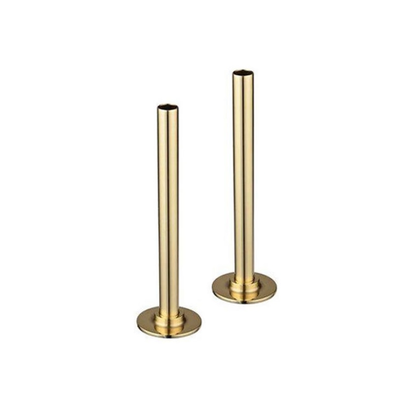 Cutout image of JTP Brushed Brass Radiator Valve Pipe Covers