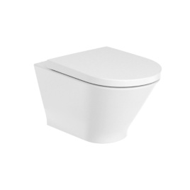 Product cut out image of the Roca The Gap Round Wall-Hung Rimless WC