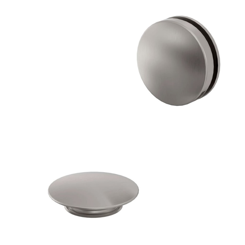 Heritage Push Button Brushed Nickel Bath Waste