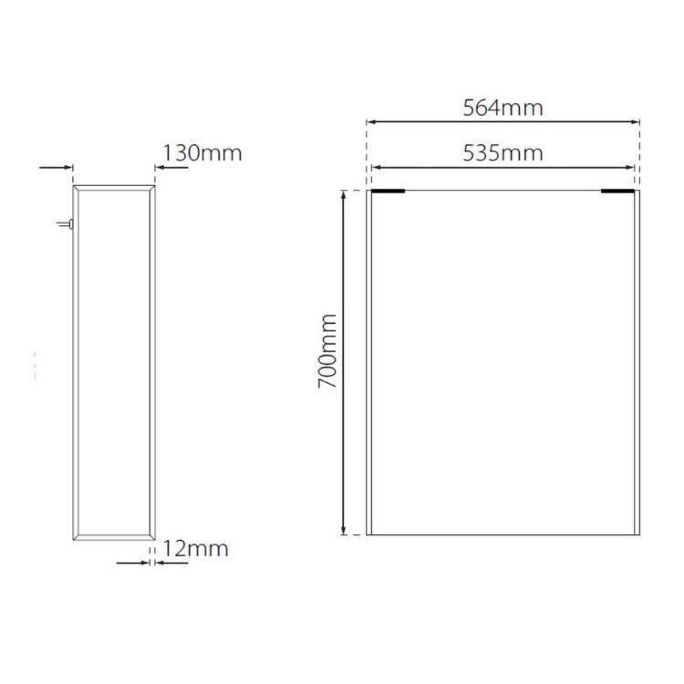 Sensio Ainsley Single Door LED Cabinet | Sanctuary Bathrooms