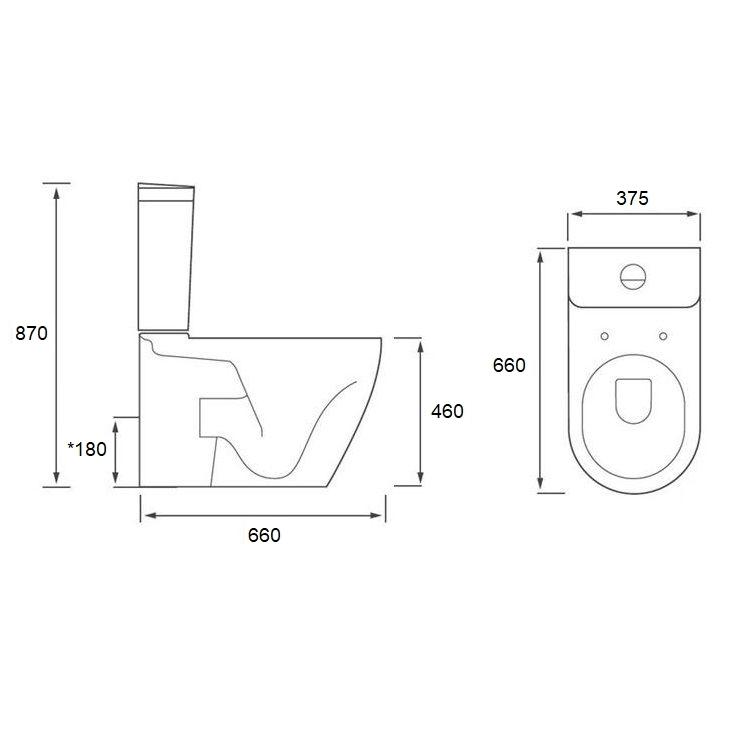 Zero 3 Rimless Comfort Height BTW WC| Sanctuary Bathrooms