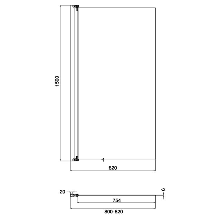 Tissino Messina Single Rectangle Screen | Sanctuary Bathrooms