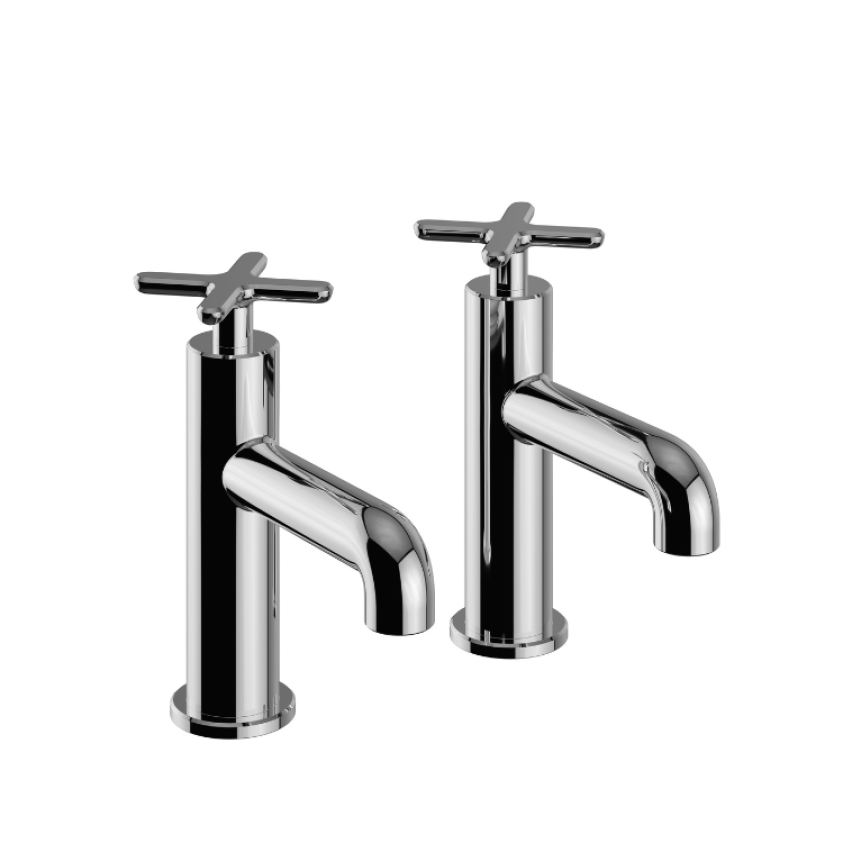 Heritage Salcombe Chrome Basin Pillar Taps