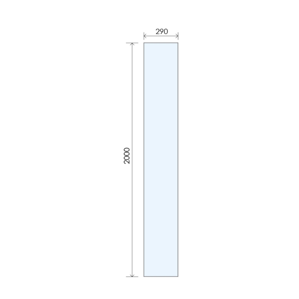 Abacus Chrome 290mm Fixed 10mm Wet Room Screen | Sanctuary Bathrooms