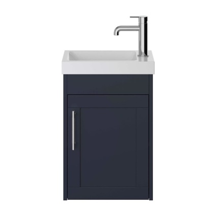 Heritage Lynton Midnight Blue Wall Mounted Cloakroom Vanity Unit