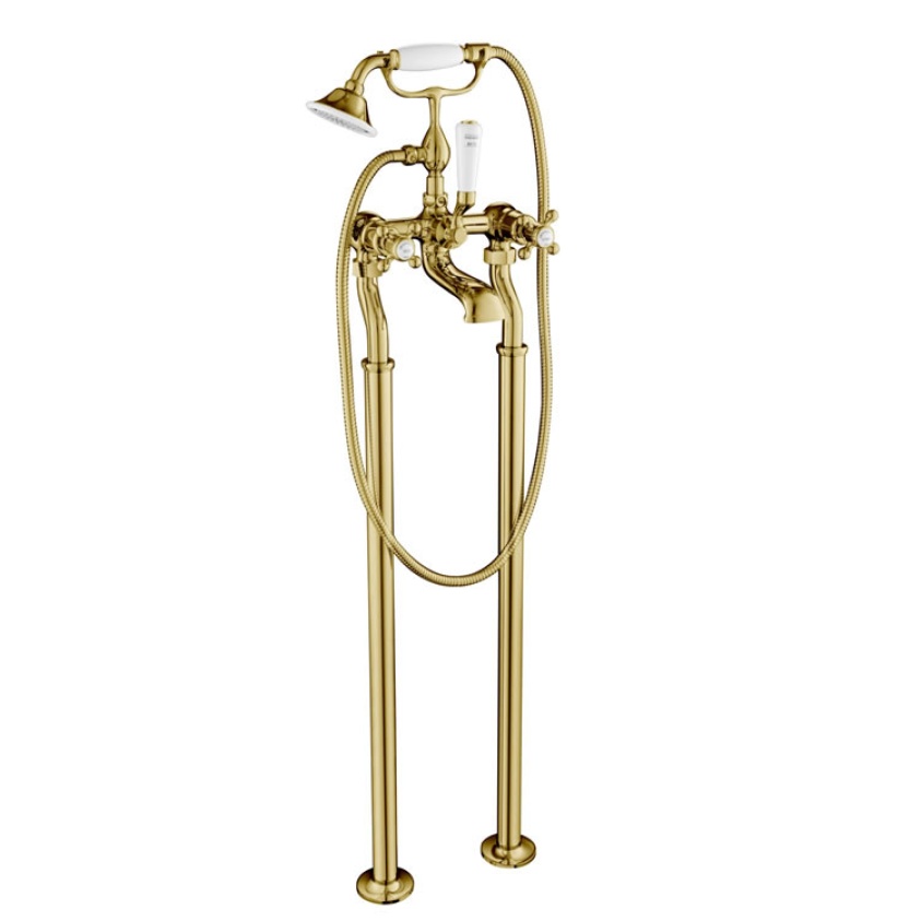 JTP Grosvenor Cross Floorstanding Bath Shower Mixer With Kit