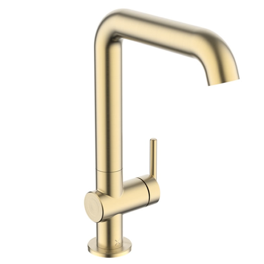 Crosswater 3ONE6 Lever Brushed Brass Tall Basin Mixer