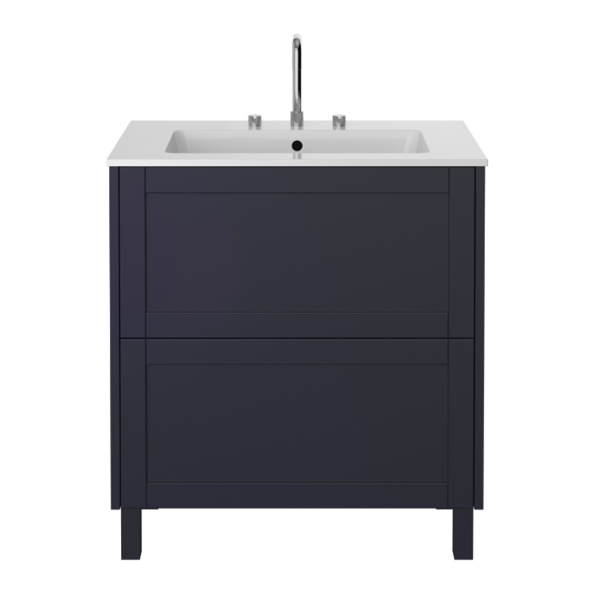 Heritage Lynton 800mm Midnight Blue Freestanding Vanity Unit