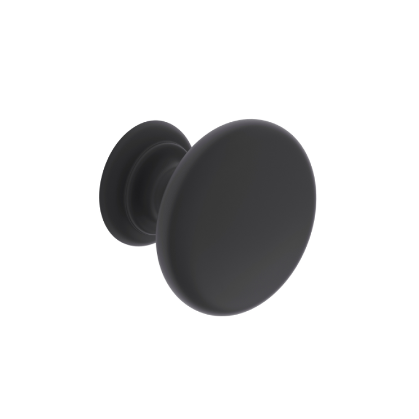 Heritage Black Round Knob Handle - 29mm & 38mm