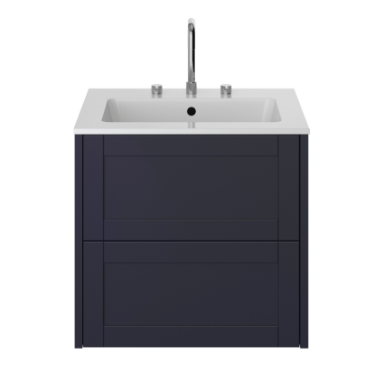 Heritage Lynton 600mm Midnight Blue Wall Hung Vanity Unit & Basin