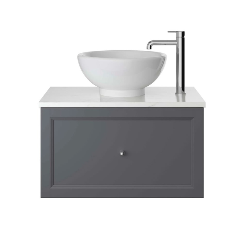 Heritage Caversham 700mm Graphite Wall Hung 1 Drawer Vanity Unit