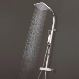 image of a crosswater planer shower with rainfall flow function on