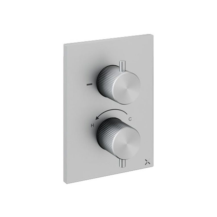 Crosswater 3ONE6 316 Stainless Steel Crossbox Single Outlet Shower Valve