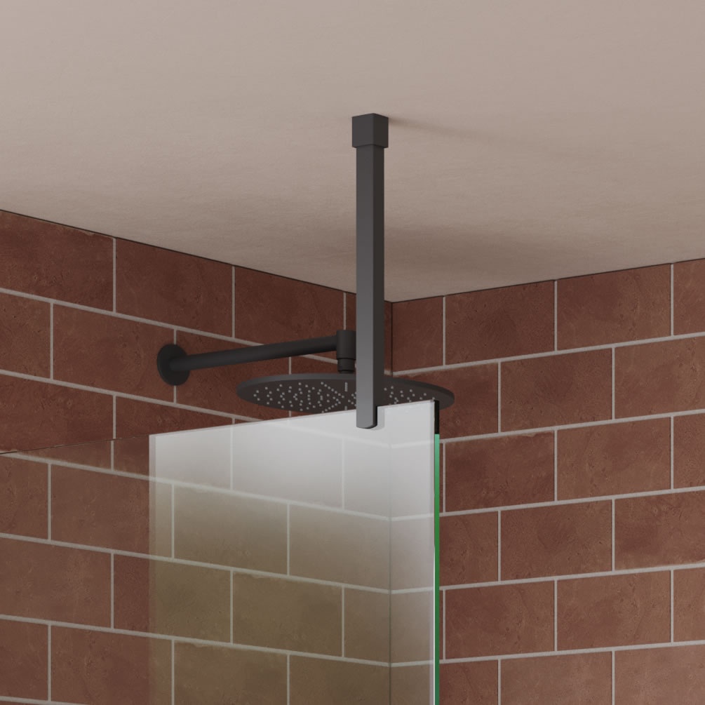 Crosswater Slate Glass-to-Ceiling Bracing Bar | Sanctuary Bathrooms