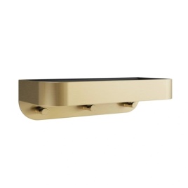 image of a crosswater shower basket in brushed brass