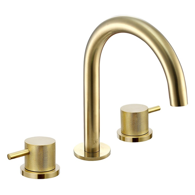 Jtp Vos Brushed Brass 3 Tap Hole Basin Mixer Dh23193bbr Sanctuary Bathrooms 1056