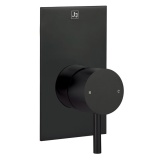 Product Cut out image of the JTP Vos Matt Black Single Lever Manual Shower Valve