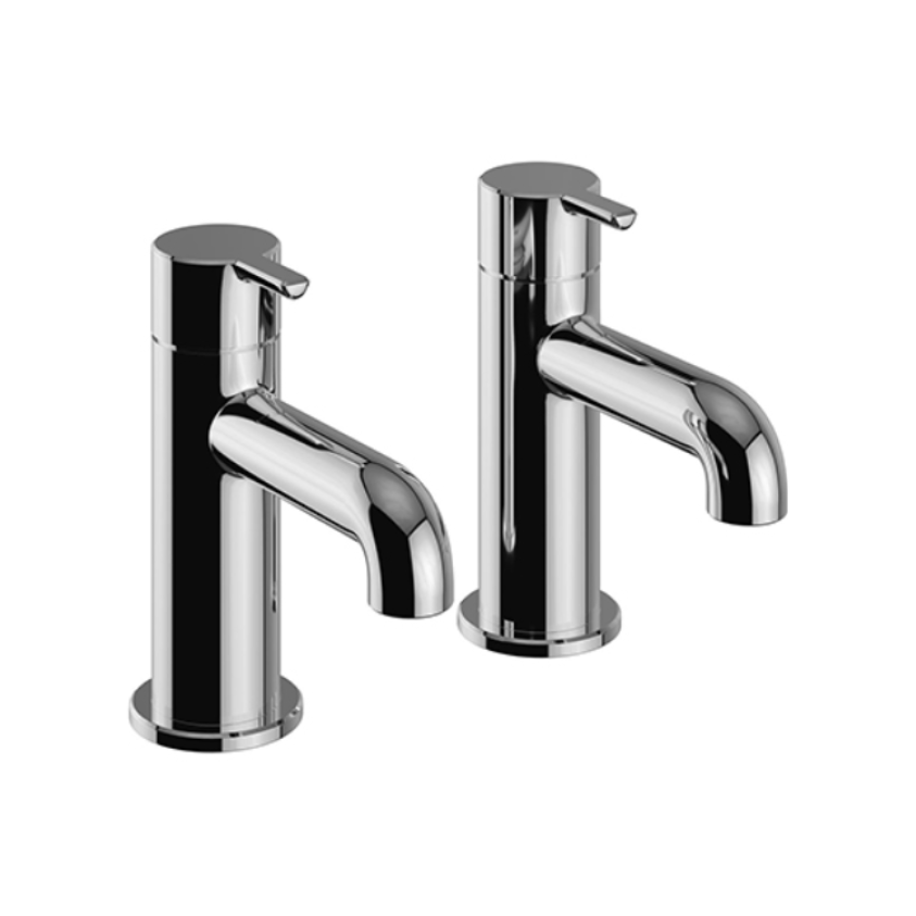 Heritage Dartmouth Chrome Bath Pillar Taps