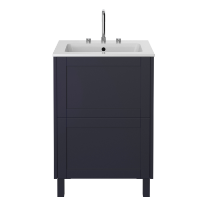 Heritage Lynton 600mm Midnight Blue Freestanding Vanity Unit & Basin