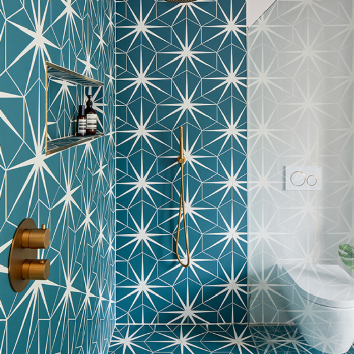 Ca' Pietra Lily Pad Peacock Matt Tiles | Sanctuary Bathrooms