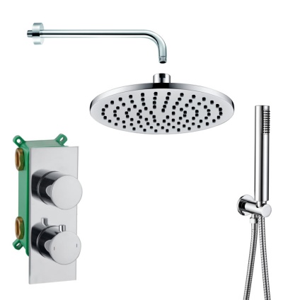 Cutout image og Sanctuary Apex Chrome Dual-Outlet Thermostatic Shower Pack