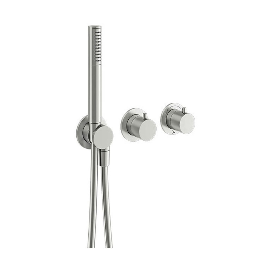 Crosswater Module Brushed Stainless Steel 2 Handle Shower Valve & Handset