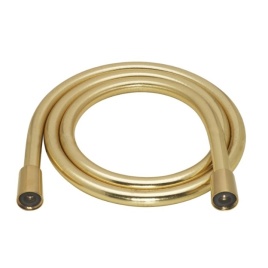 image of a crosswater shower hose in brushed brass
