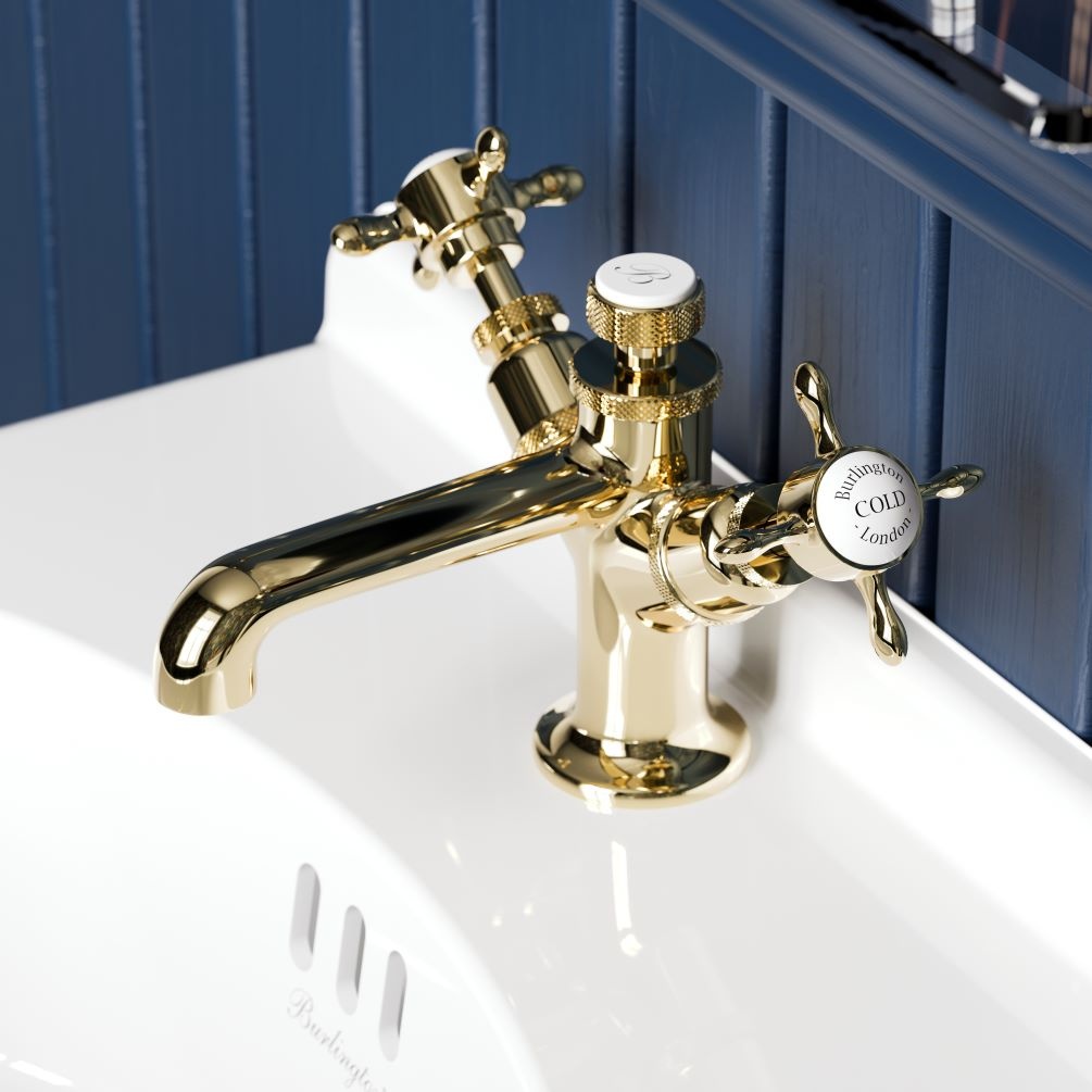 Burlington Guild Gold Basin Mono Tap | Sanctuary Bathrooms