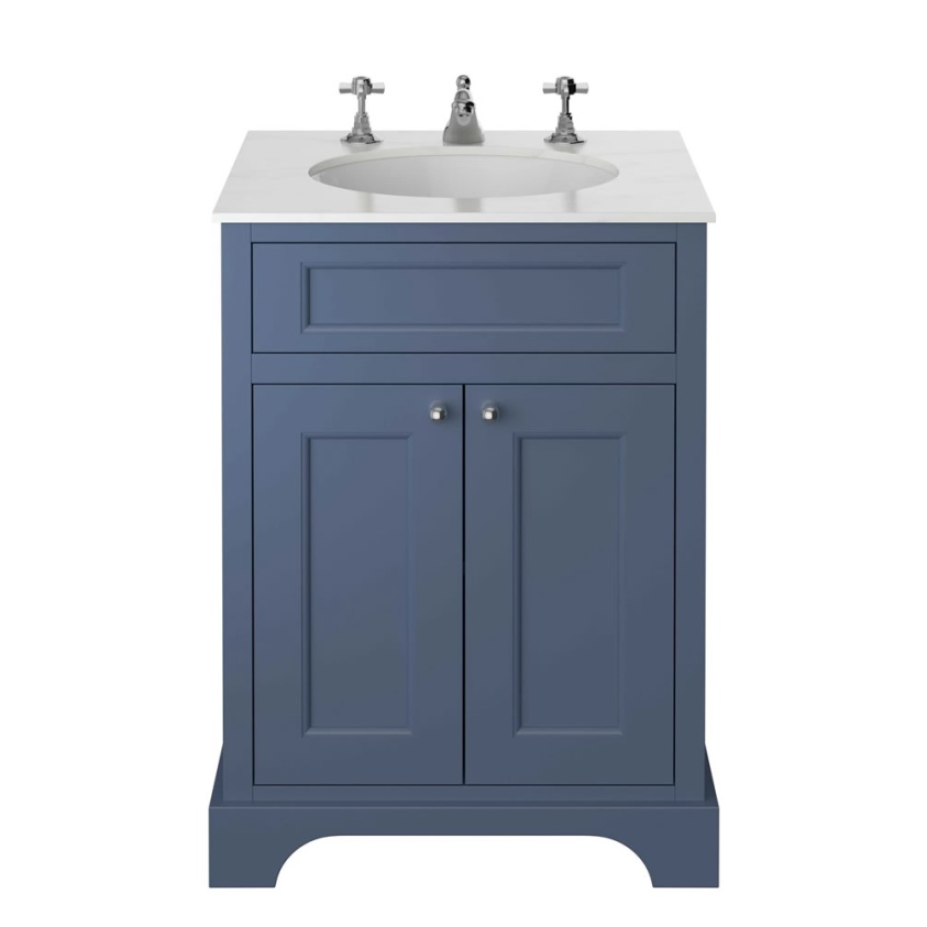 Heritage Wilton 600mm Maritime Blue Freestanding Vanity Unit