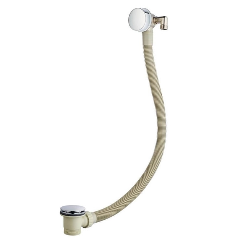 Cutout image of Sanctuary Apex Chrome Overflow Bath Filler & Click-Clack Waste