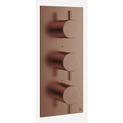 Crosswater MPRO Brushed Bronze 3 Outlet 3 Control Shower Valve